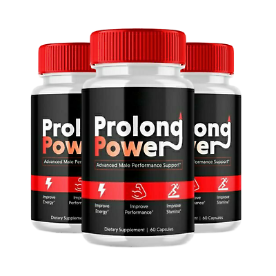 #ad 3 Pack Prolong Power to Boost Vitality and Performance for Men 180 Capsules $34.95