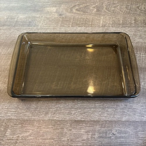 Vintage Pyrex #233 Amber Brown Glass Baking Pan Casserole Dish 13”x 9”x 2” 3QT