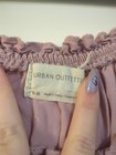 Urban outfitters Romper Women Purple Mauve Rosie Smocked Tiered Ruffle Medium  — photo 3