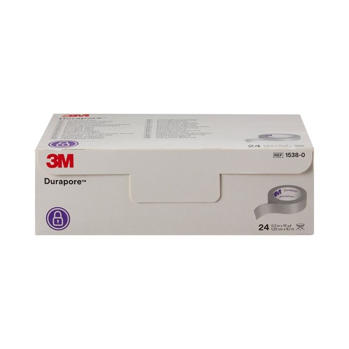 3M™ Durapore™ Seidenähnliches medizinisches Gewebeband, 1/2 Zoll x 10 Yard, weiß - Box von 24 - Bild 2 von 5