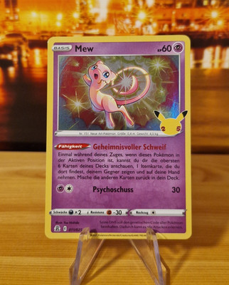 Pokemon Mew Holo 11/25  Celebrations 25th Anniversary Near Mint  Deutsch