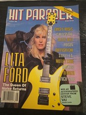 Magazine Hit Parader August 1990 #?? Lita Ford Cover. Warrant Centerfold