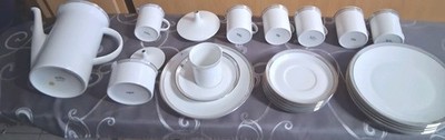 Rosentahl Kaffeesevice Studio Line Design Baumann Platinrand