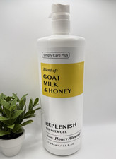Simply Care Plus Replenish Shower Gel Honey Almond Goat Milk & Honey 32 fl oz