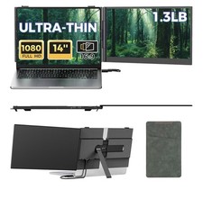 New - 14" Laptop Dual Screen Extender Portable Monitor 1080P USB-C, HD Display