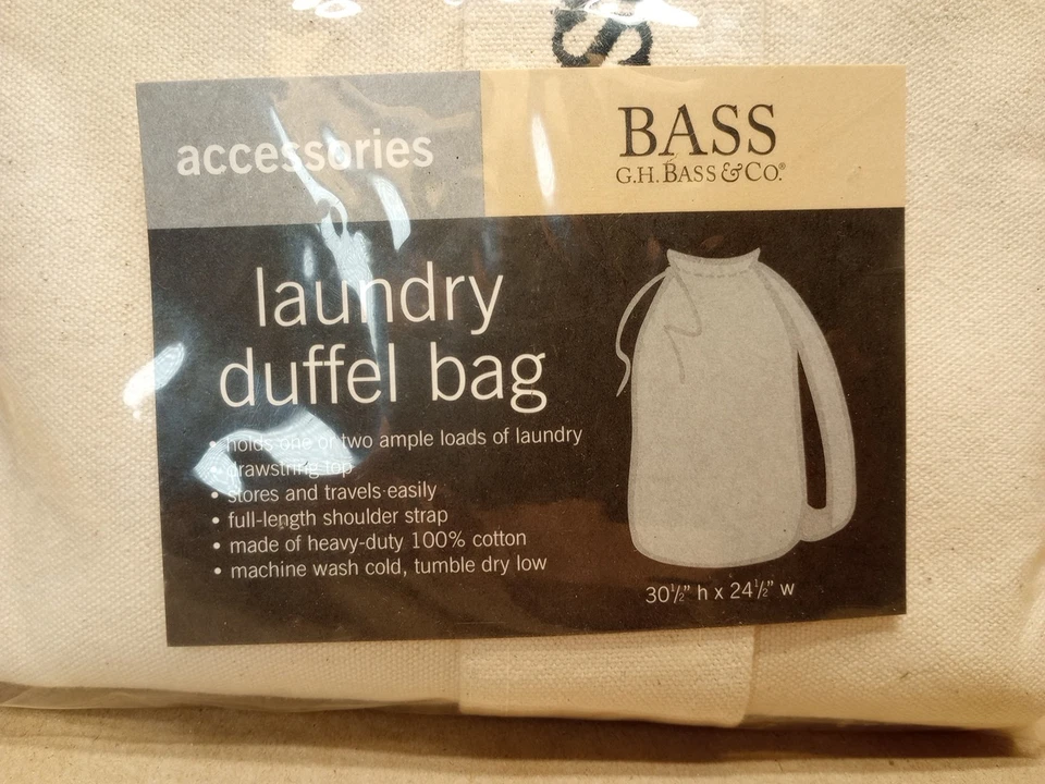 G.H. Bolso de Lona Bass & Co Lavandería Correa para el Hombro con Cordón 24.5" X 30.5" Foto 3 de 4