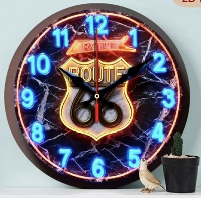Route 66 Car Auto Sign,  Gas Pump Globe Advertising 8'  Clock  GARAGE MAN CAVE