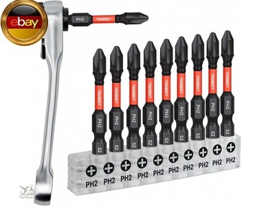 Phillips Impact Schraubendreher Bits Set, 11tlg. Magnetischen S2-Stahl 50mm PH2