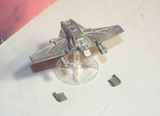 STAR TREK FASA STARSHIP MINIATURE ROMULAN WHITEWIND CRUISER (1985 FASA METAL)