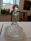 Waterford Alana Ships Crystal Decanter and Stopper 10.25" x 7.5" VTG EUC