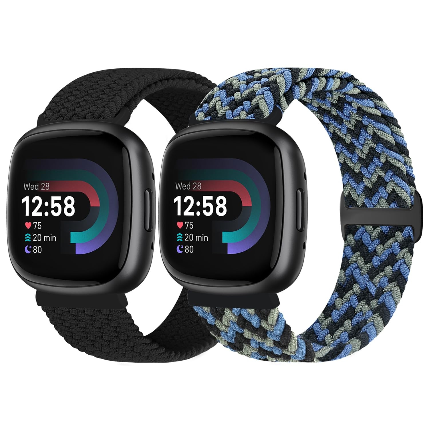Bracelet tressé pour Fitbit Sense 2 et Versa 3, accessoire textile léger du bureau au yoga