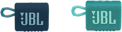 Go 3 Portable Bluetooth Speakers (Blue, Teal)