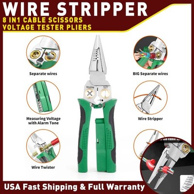 8In1 Wire Twister Stripper for and Cutting Pulling Wires, Cable Scissors,Voltage