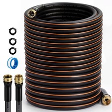 75ft Heavy Duty Rubber Garden Hose, 550 PSI, Anti-Kink Connectors, Leakproof