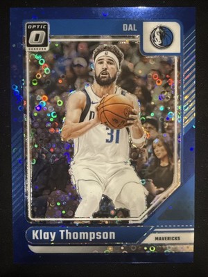 2024-25 Donruss Optic Klay Thompson No. 9 Blue Fast Break #/49 Mavericks SP