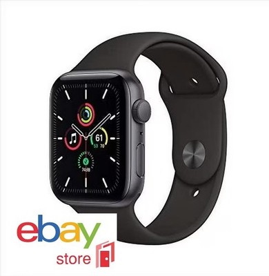 Apple Watch SE GPS, 44mm Space Gray Aluminum Case with Midnight Sport Band