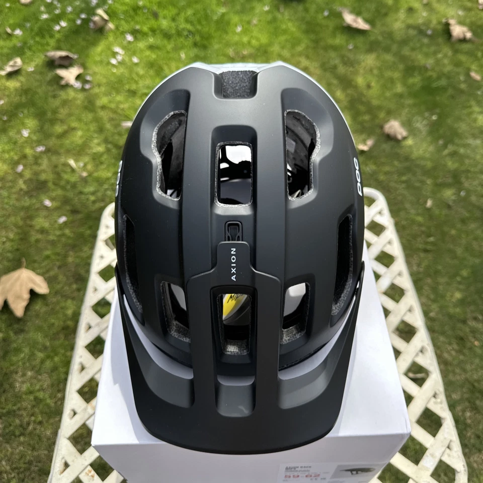 POC Axion Race MIPS Casco de Bicicleta Uranio Negro/Blanco Talla L. 59-62 NUEVO Foto 3 de 4