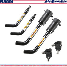 Trailer Hitch Locks Dual Bent Pins 12 And 58 Class I-iv Hitches Size 2 Pack Trailer Hitch Locks Dual Bent Pins 12 And 58 Class I-iv Hitches Size 2 Pack