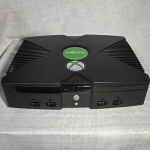 ORIGINAL Microsoft Xbox Console Black w/ AV & DVD Playback Kit no Power Cable