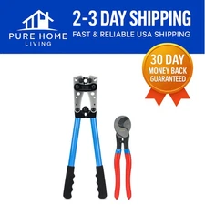 Professional Grade Battery Cable Crimping Tool with Precision Wire Shear Cutter