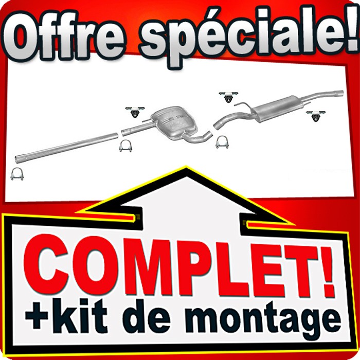 Échappement VW Passat 35i B3 silencieux arrière de remplacement essence 2.0 115 cv