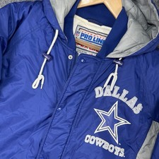 NFL Dallas Cowboys Men's Vintage Apex One Pro Line Full Zip Puffer Jacket Large
