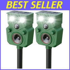 Solar Animal Repeller 2-Pack - Motion Sensor Deer Deterrent