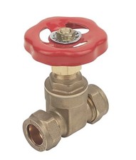 15mm Compression Gate Valve Brass Isolation Valve