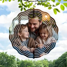 Stunning 3D Metal Hanging Wind Spinners - Unique Spiral Design Wind Chimes 