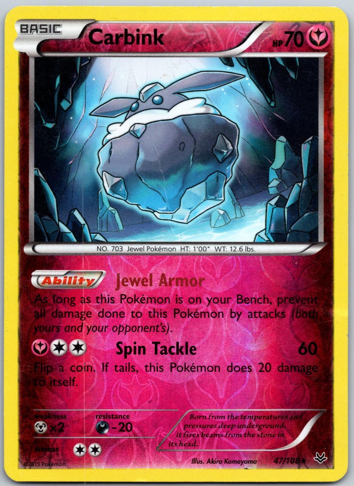 Carbink 47/108 Reverse Holo Rare Roaring Skies LP