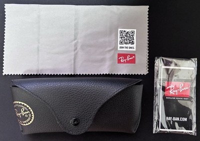 Original Ray-Ban Etui Brillenetui + Mikrofasertuch + Heft Zubehör Schwarz