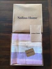 Solino Home 60 x 120 100 Linen Multicolor Gelato Stripe TableCloth Rectangular
