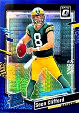 2023 Panini Donruss Optic - Rated Rookie Sean Clifford #242 Blue Hyper Prizm
