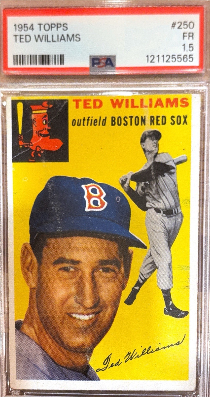 Ted Williams 1954 Topps Baseball #250 PSA 1.5 Vintage Boston Red Sox