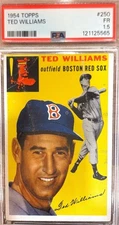 Ted Williams 1954 Topps Baseball #250 PSA 1.5 Vintage Boston Red Sox
