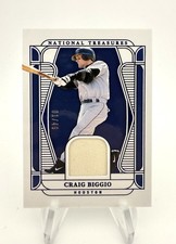 2025 National Treasures Craig Biggio Material Treasures Game Worn Relic /49