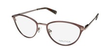 NEW NAUTICA NLO5010 GLASSES FULL-RIM BROWN CAT EYE 51-18-140 WOMENS 200 METAL