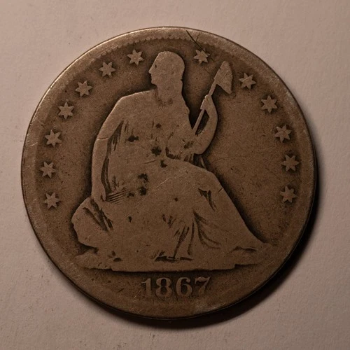 1867-S Seated Liberty Half Dollar  GOOD DETAILS