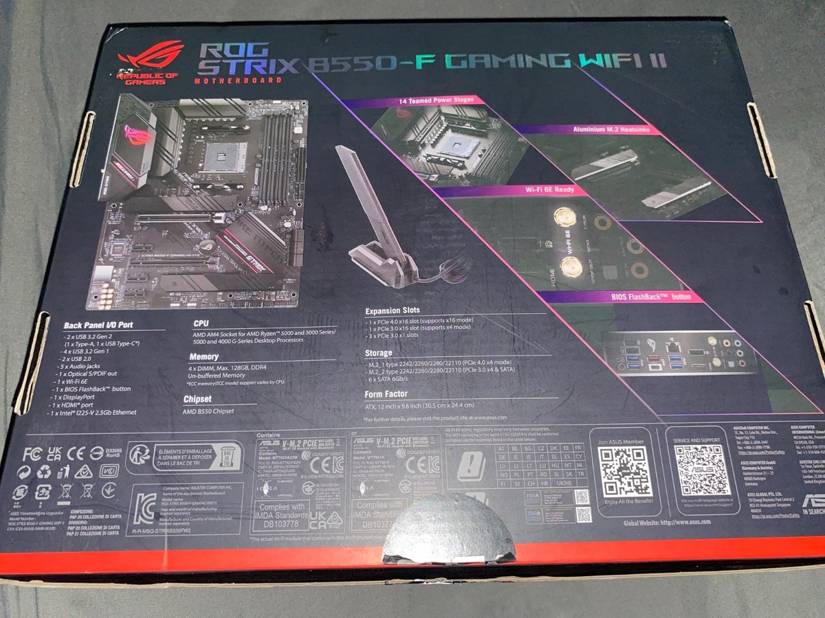 ASUS B550-F ROG Strix Gaming AMD AM4 ATX Motherboard for sale