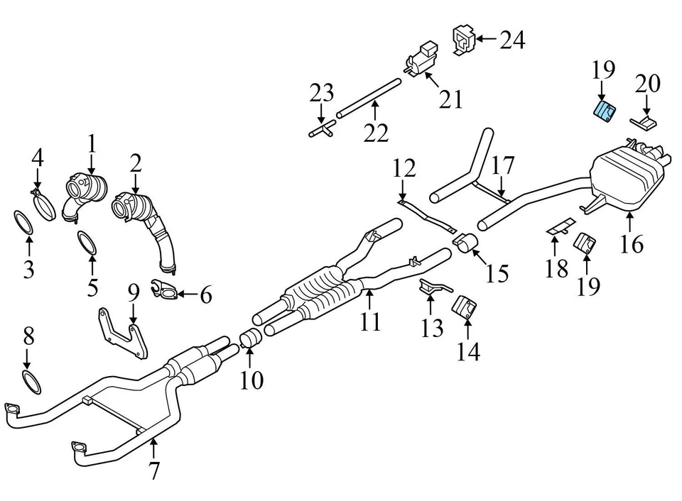 BMW ACTIVEHYBRID 7 2013-2015 - montaje de goma de escape 7585358 Foto 3 de 4