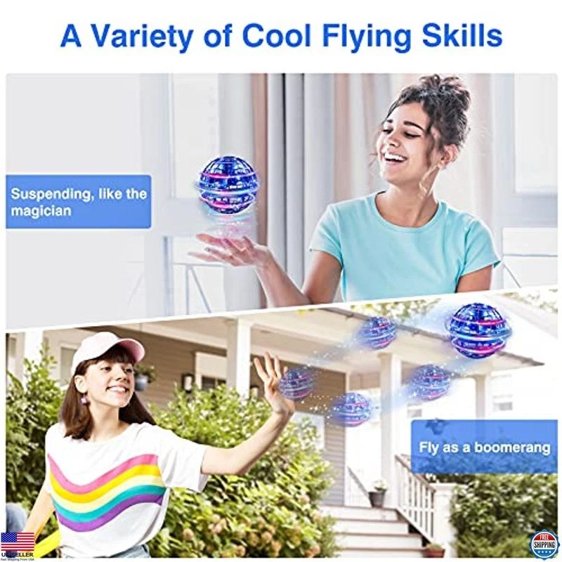 Ciniffo 2025 Flying Orb Ball - Hand-Controlled Mini Drone Toy for Ages 6-10+ — 第 2/4 张图片