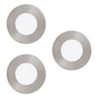 Nickel Moderne Einbauleuchte Downlight Lampe 1080Lm 3X3W/Led 8,5X3 [Cm]