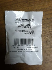 MACHINE SCREW ZINC PLATED STEEL 1/4-20 X 3/4" PHILLIPS FLAT HEAD LOT OF 20