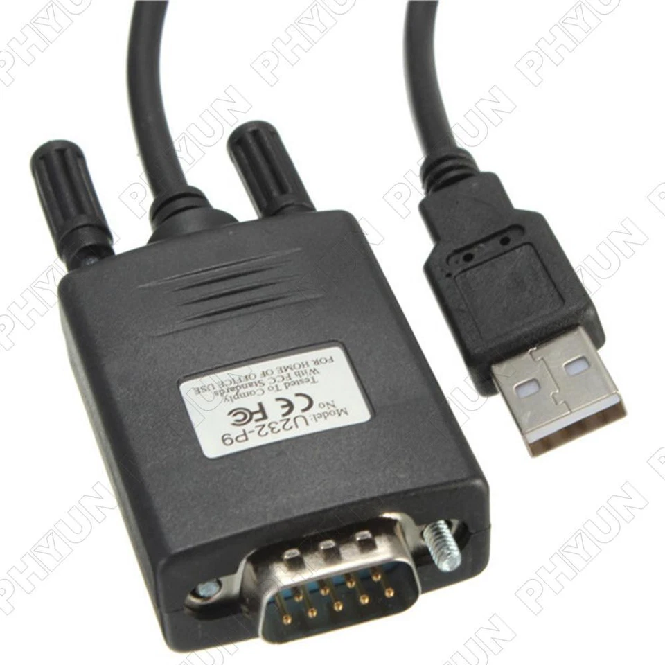 1X USB 2.0 Male to RS232 Serial DB9 9 Pin Adapter Cable For Computer PC Laptop - Image 3 of 4
