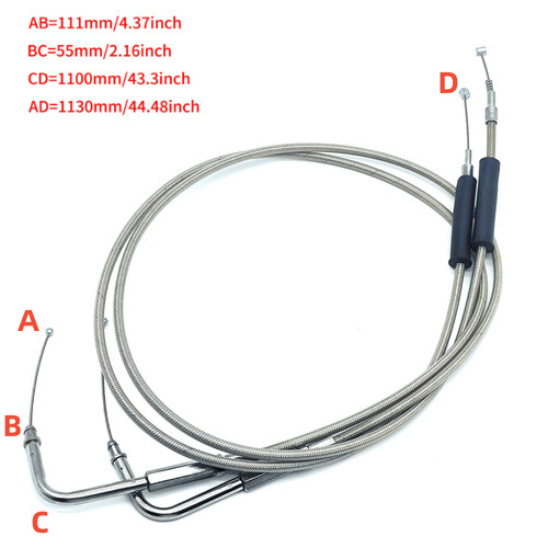 110cm/43" Throttle Cable Line Wire For Harley Sportster 883 1200 XL883 XL1200 - Picture 12 of 13