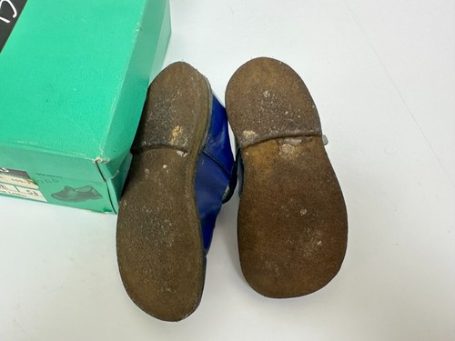 Vintage Clarks Childrens Shoes Blue Leather Mary Jane Sunspree - Picture 8 of 14