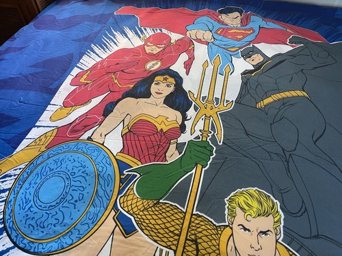 Superheroes Duvet Cover & Pillowcases Set, Justice League Wonder Woman Superman - Picture 10 of 12