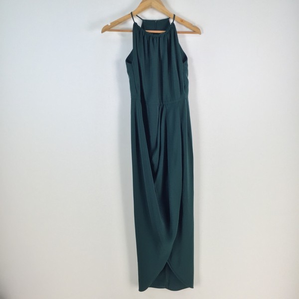 Shona Joy womens maxi formal gown dress size 8 green wedding event 082266