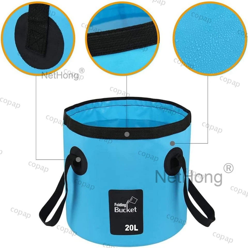 12/20L Falteimer Camping-Faltbarer Eimer Spülschüssel Waschschüssel Faltschüssel - Bild 4 von 4