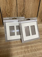 2 Pack LUTRON CW-2-AL 2 Gang Decora Wall Plate Almond New